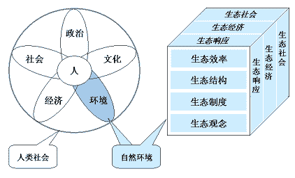 生態現代化研究的巨觀結構示意圖