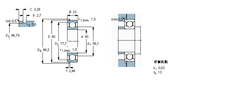 SKF 6308NR軸承