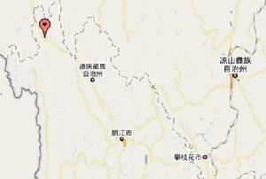 拖頂鄉在雲南省內位置