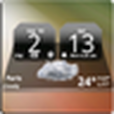 MIUI Dark Digital Weather Clock