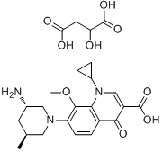 7-[(3S,5S)-3-氨基-5-甲基-1-哌啶基]-1-環丙基-1,4-二氫-8-甲氧基-4-氧代-3-喹啉甲酸2-羥基丁二酸