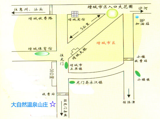 龍門莊加莊溫泉度假村平面圖