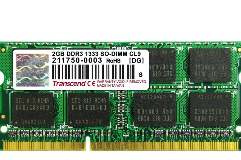 創見2GB DDR3 1333（筆記本）