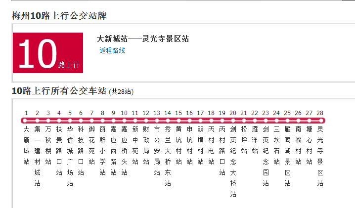 梅州公交10路