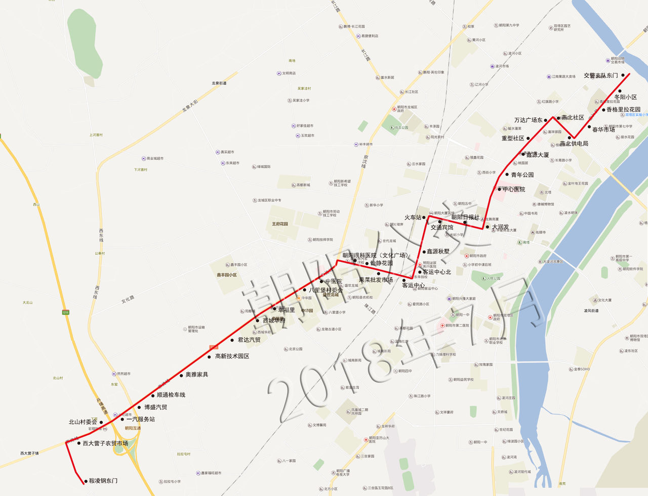 20路運營線路圖