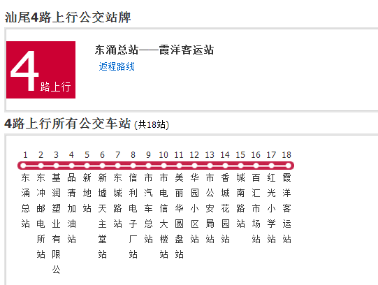 汕尾公交4路