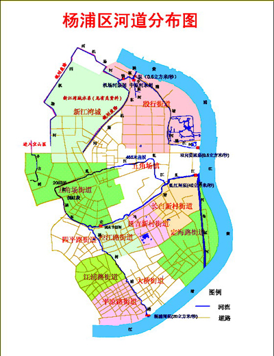 楊浦區河道分布圖