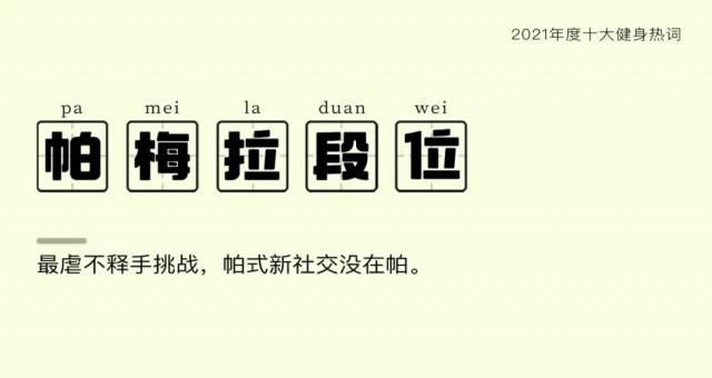 2021年度十大健身熱詞