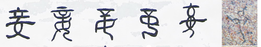 隸書--小篆--金文--甲骨文--骨刻文