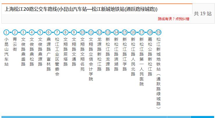 上海公交松江20路