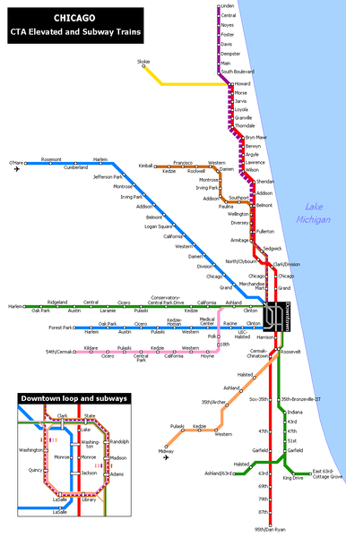 芝加哥捷運路線圖