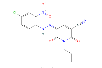 5-[（4-氯-2-硝基苯基）偶氮基]-1,6-二氫-2-羥基-4-甲基-6-氧代-1-丙基-3-吡啶甲腈