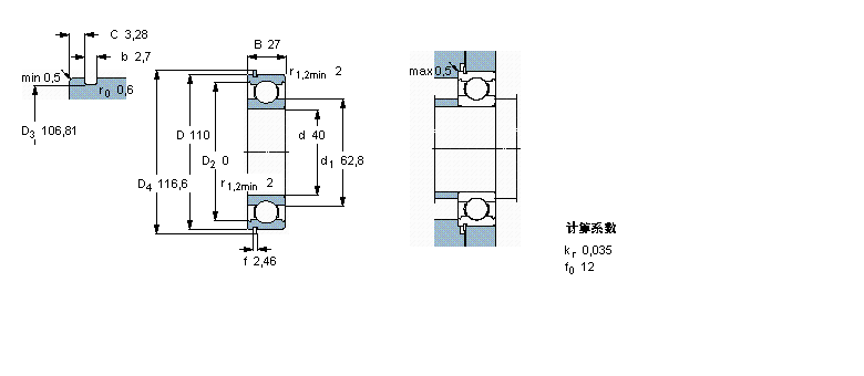 SKF 6408N軸承