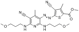 4-氰基-5-[[5-氰基-2,6-二[（3-甲氧基丙基）氨基]-4-甲基-3-吡啶基]偶氮]-3-甲基-2-噻吩羧酸甲酯