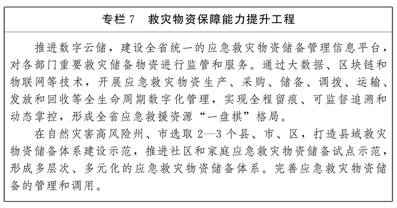 雲南省“十四五”綜合防災減災救災規劃