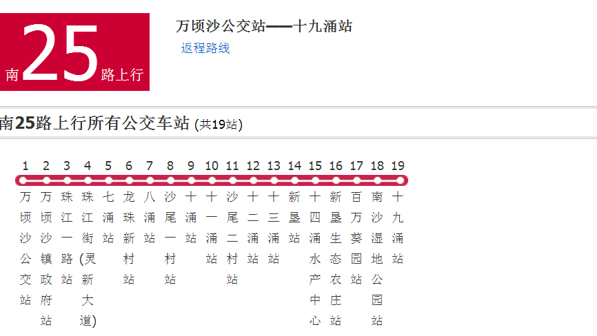 廣州公交南25路