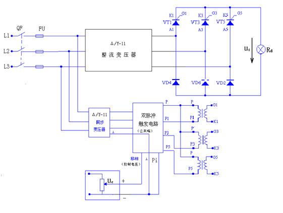 三相橋式半控電路