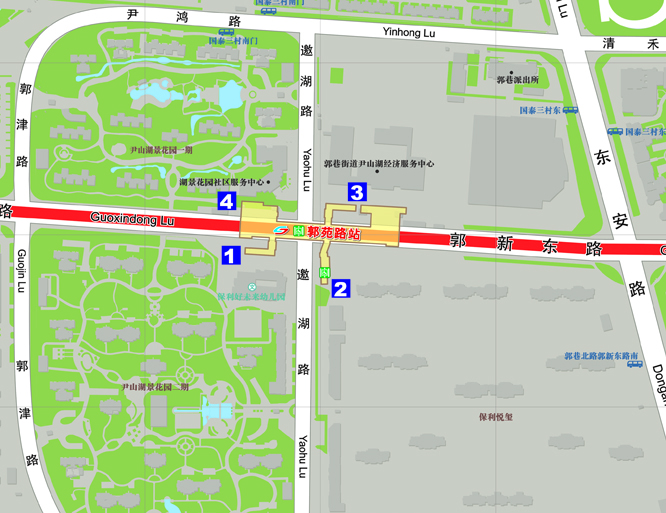 郭苑路站出入口分布圖