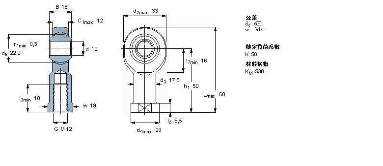 SKF SIKB12F軸承