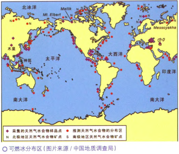 天然氣水合物(甲烷氣水包合物)