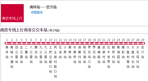 江津公交南忠專線