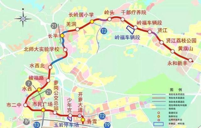 黃埔有軌電車1號線線路圖