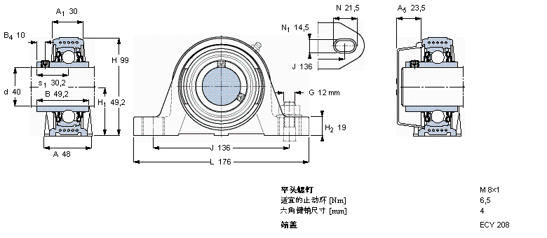 SKF SYKC40NTH軸承