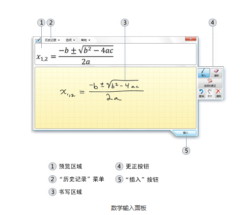 數學輸入面板