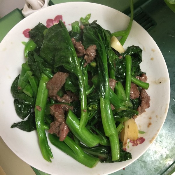 青芥辣牛肉炒芥藍