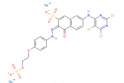 4-羥基-3-[[4-[2-（磺醯氧基）乙氧基]苯基]偶氮]-7-[（2,5,6-三氯-4-嘧啶基）氨基]-2-萘磺酸二鈉鹽
