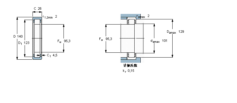 SKF RNU216ECP軸承