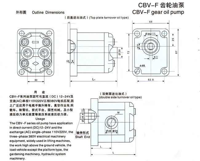 齒輪油泵CBV-F-01