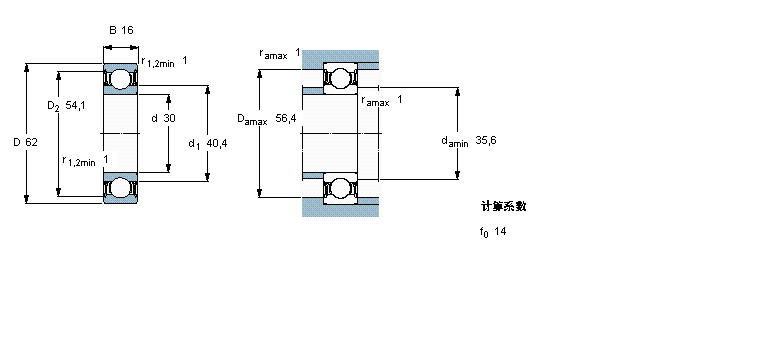 SKF 6206-2RZTN9/HC5C3WT軸承