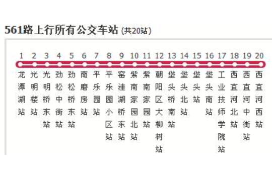 北京公交561路