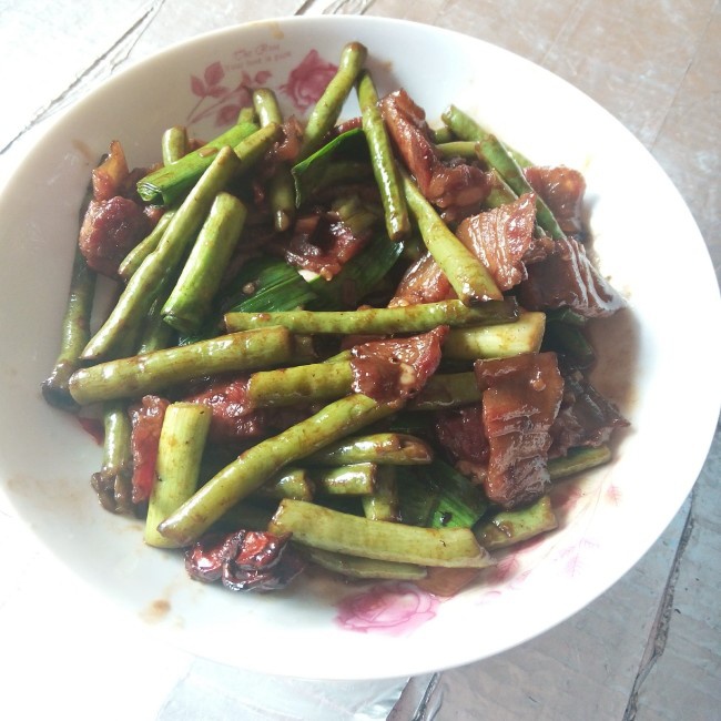 四季豆炒鹹肉