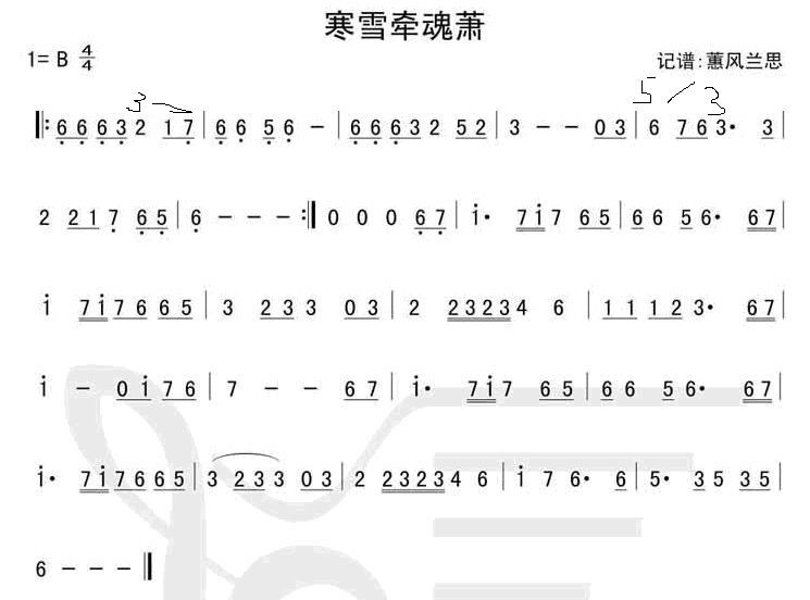 寒雪牽魂簫