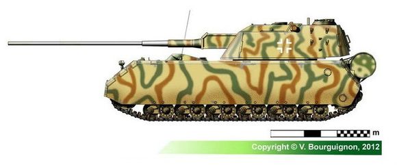 八號坦克II型搭載88L117火炮的試驗型