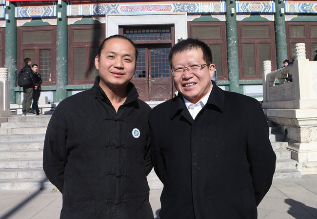 楊超凡與國家圖書館副館長張志清於國圖