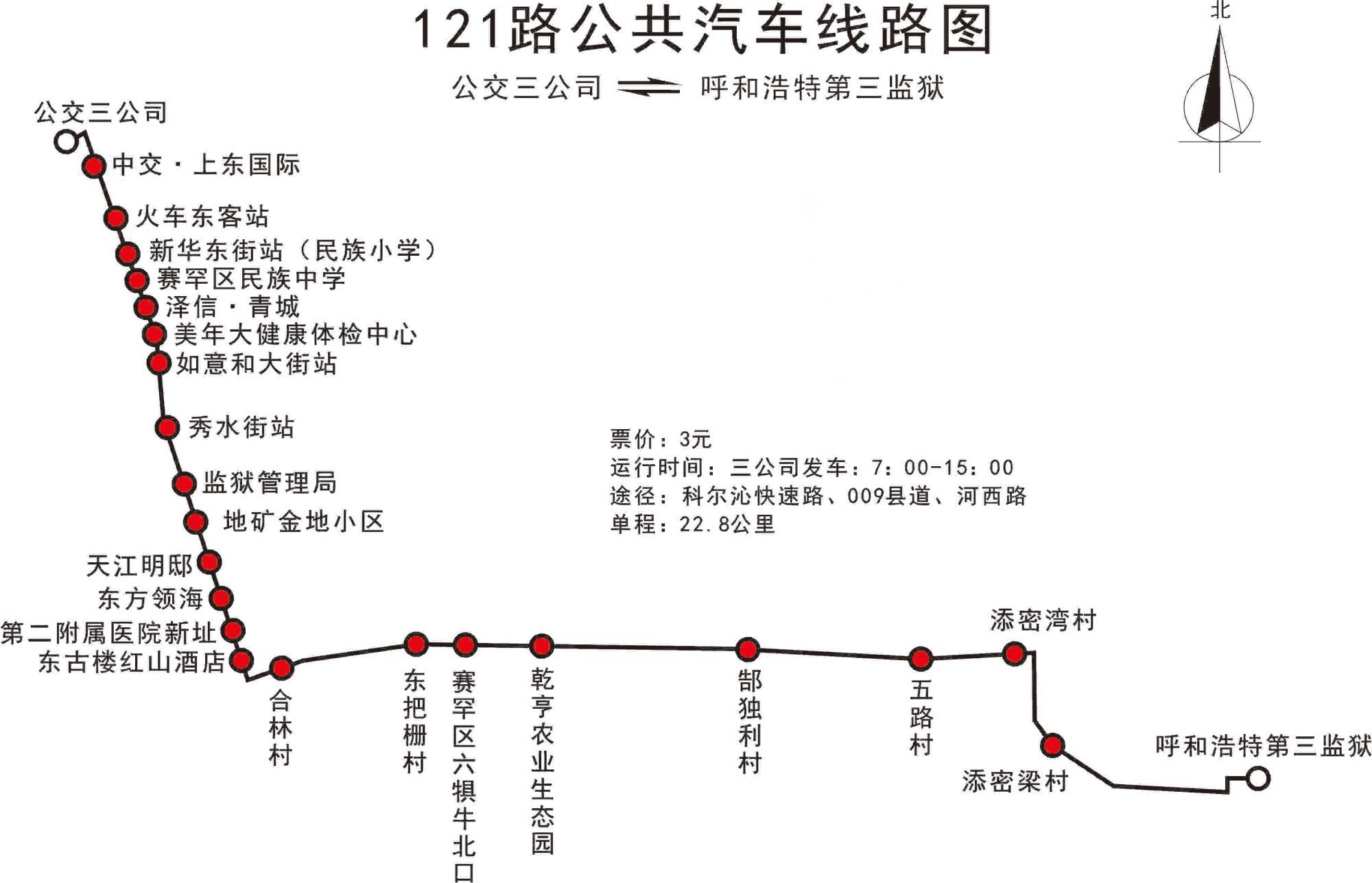 呼和浩特公交121路