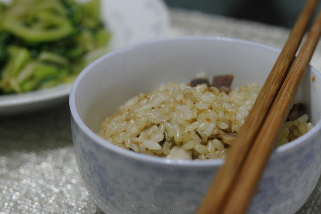 香菇鹹肉糙米飯