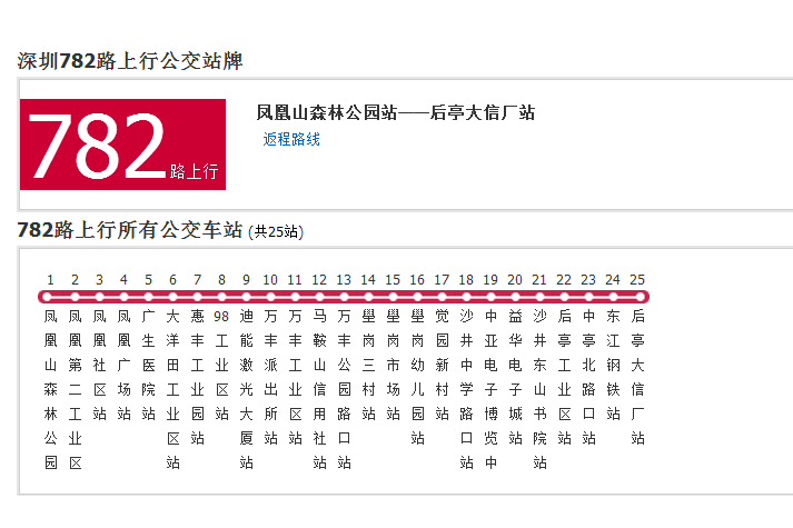 深圳公交782路