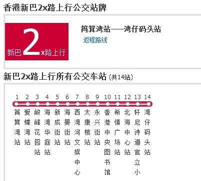 香港公交新巴2x路