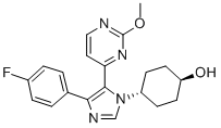 反式-1-（4-羥基環己基）-4-（4-氟苯基）-5-（2-甲氧基嘧啶-4-基）咪唑