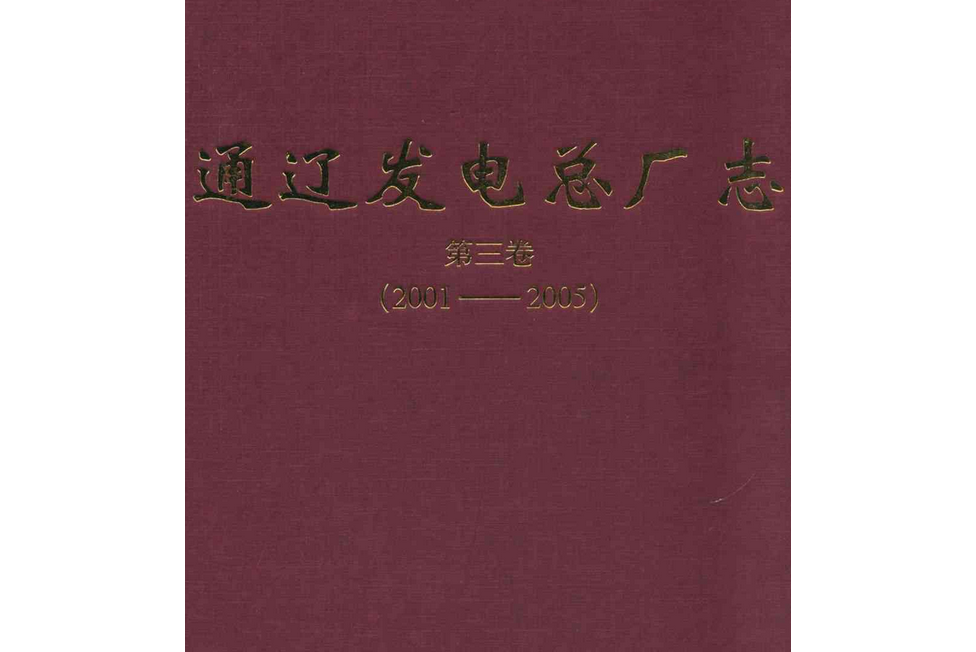 通遼發電總廠志第三卷(2001-2005)