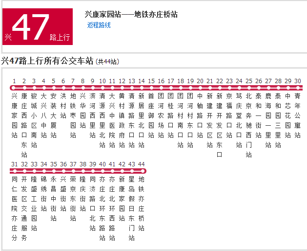 北京公交興47路