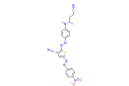 2-[（4-[（2-氰乙基）乙氨基]苯偶氮基]-5-[4-硝基苯）偶氮基]-3-氰基噻吩