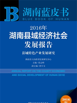 湖南藍皮書：2016年湖南縣域經濟社會發展報告