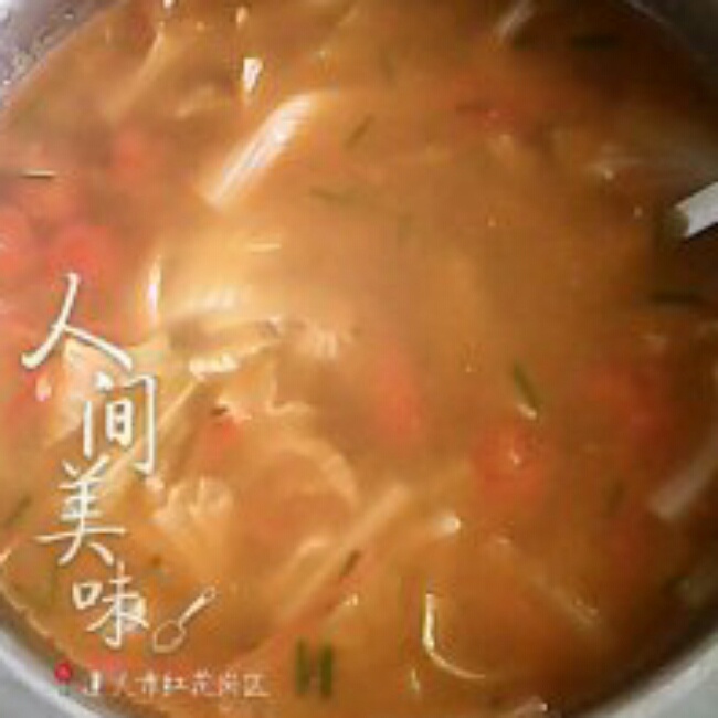 西紅柿白菜肉片湯