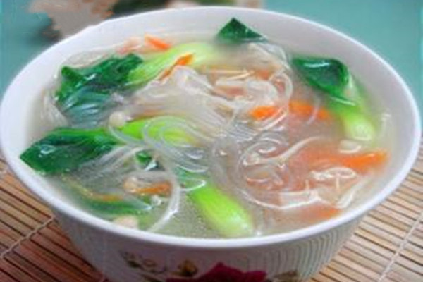 青菜金針冬粉湯