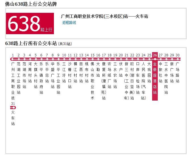 佛山公交638路